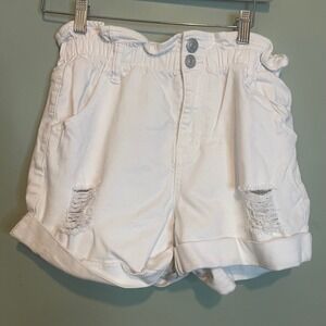 HH‎ Jeans Los Angeles Womens Loungewear Outwear Distressed Shorts White Small